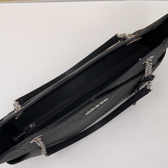 MICHAEL KORS LARGE X CHAIN LOGO SHOULDER BAG - Picture 9 of 16